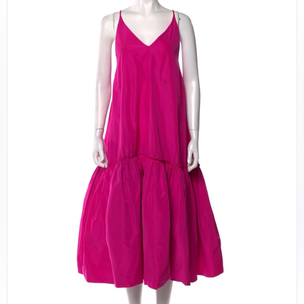 Elegant Pink Midi Dress